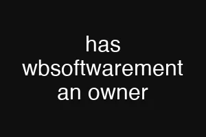 has wbsoftwarement an owner